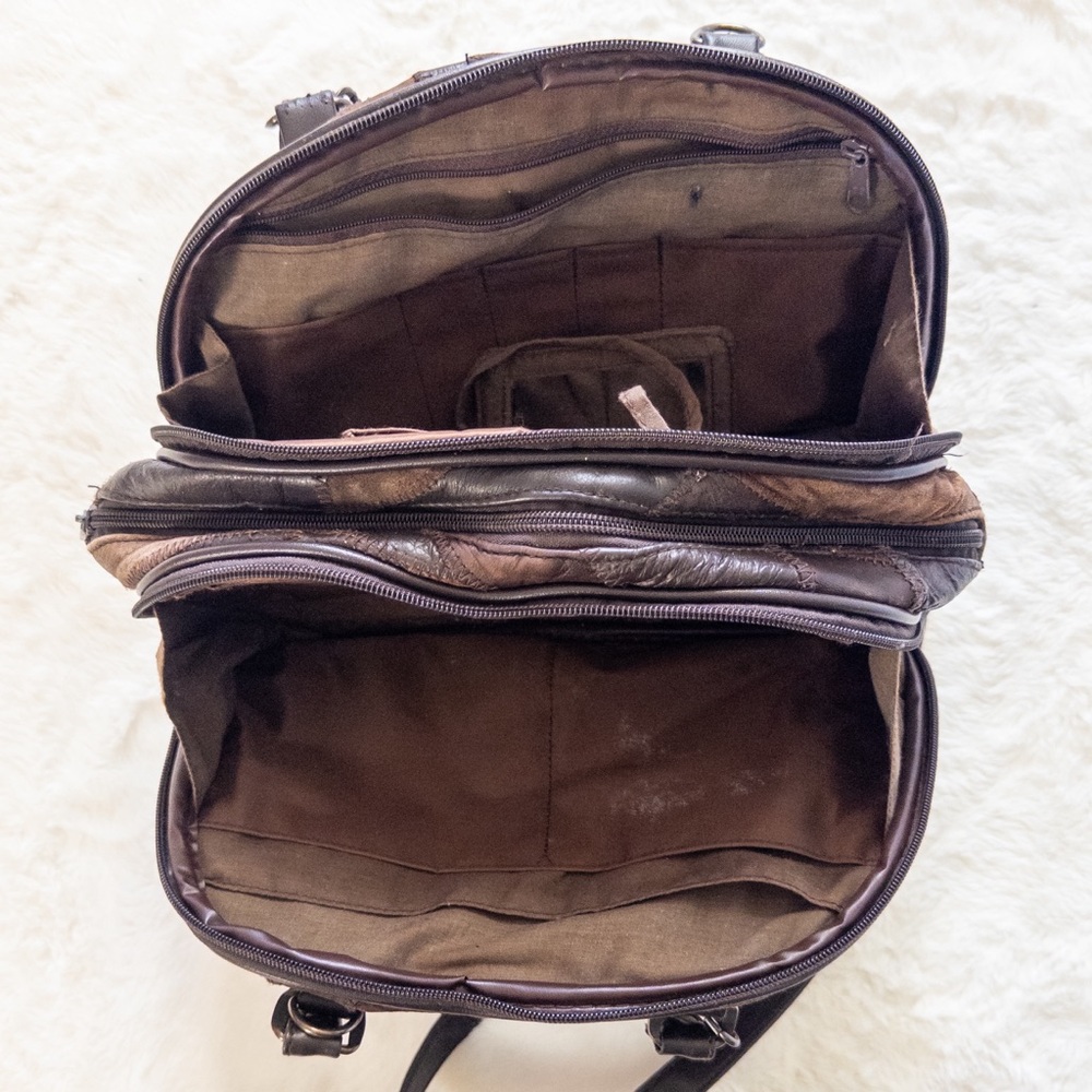 Patchwork Leather Shoulder Bag - image 6